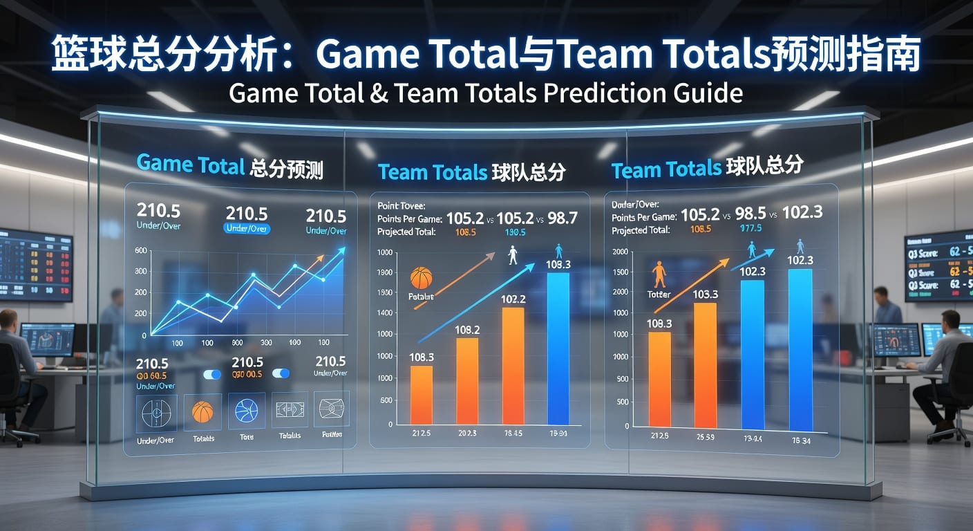 篮球总分 game total team totals 盘口判断与投注技巧